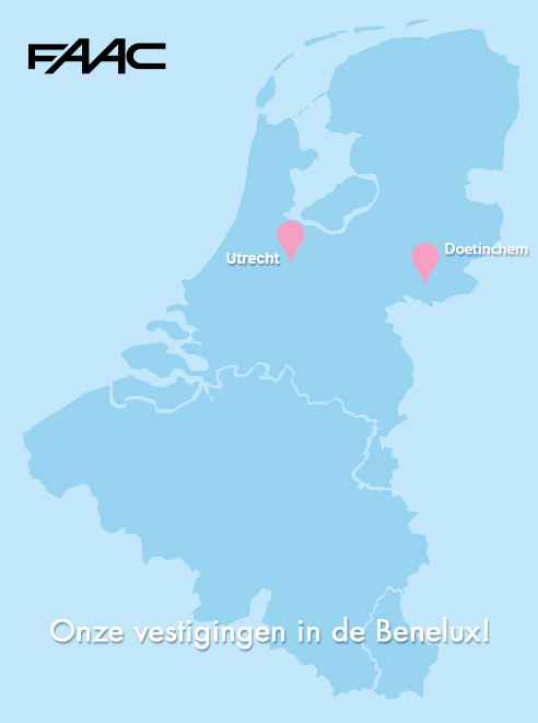 Onze vestigingen in de Benelux (FAAC Automatische Deuren)